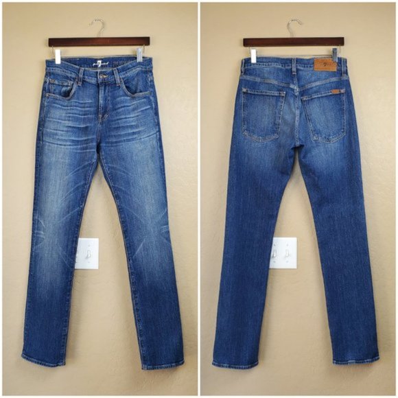 7FAM The Straight Tapered Leg Denim Jeans - Picture 2 of 9